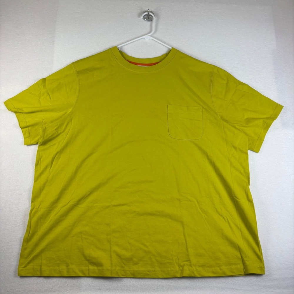Boulder Creek Trading Company Mens 4XL Big Yellow Green Pocket T-Shirt 60-0052-5